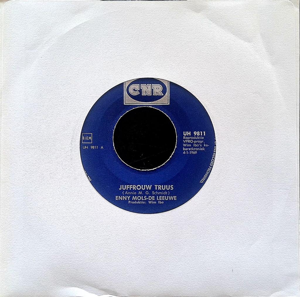 7"/SINGLE  ENNY-MOLS DE LEEUWE - Juffrouw Toos, Ophalen of Verzenden, Gebruikt
