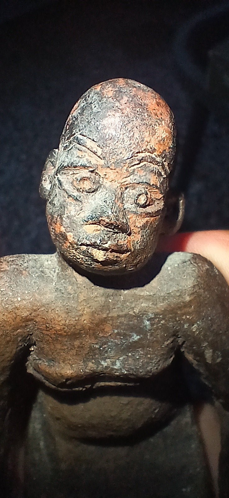 Antieke Afrikaans klei beeldje, Ophalen of Verzenden