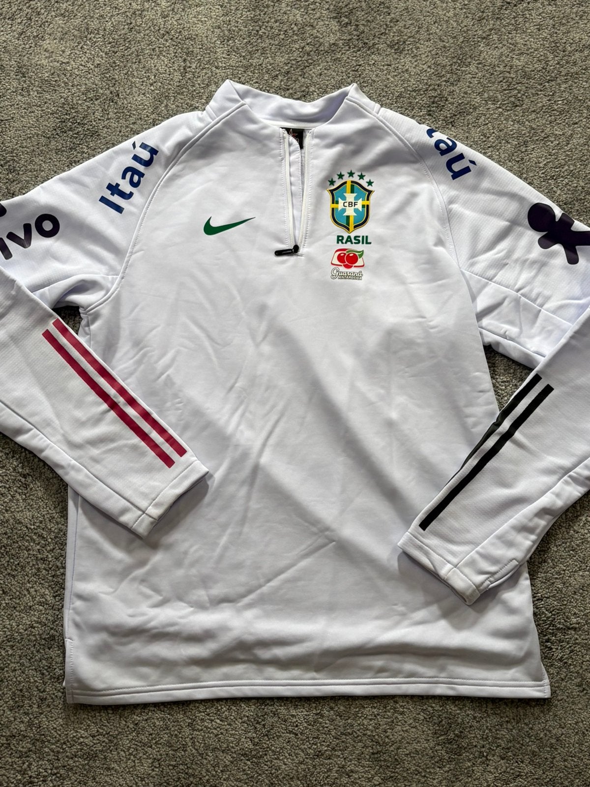 Nike Brazilië Drill Top / Trainingstrui (Maat L), Ophalen of Verzenden, Zo goed als nieuw, Maat 52/54 (L), Wit