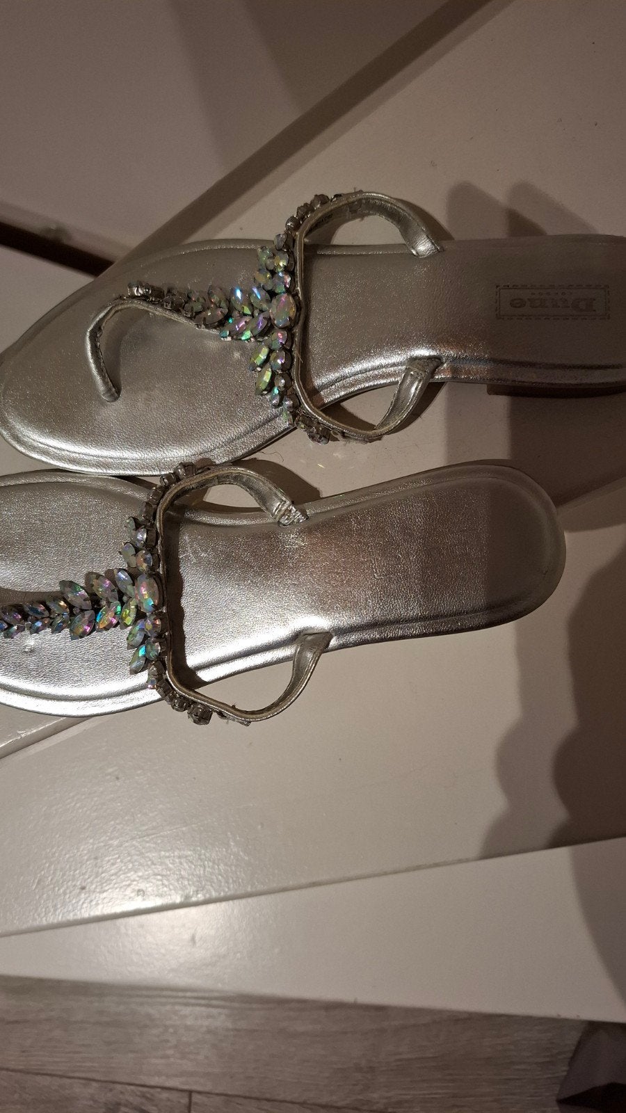 Slippers met swarovski, Kleding | Dames, Ophalen of Verzenden, Zo goed als nieuw, Slippers