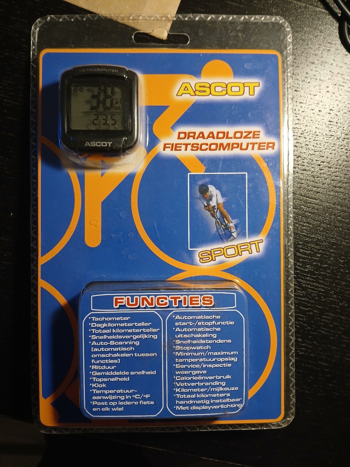 Ascot Draadloze Fietscomputer Sport - Nieuw in verpakking, Fietsen en Brommers, Ophalen of Verzenden