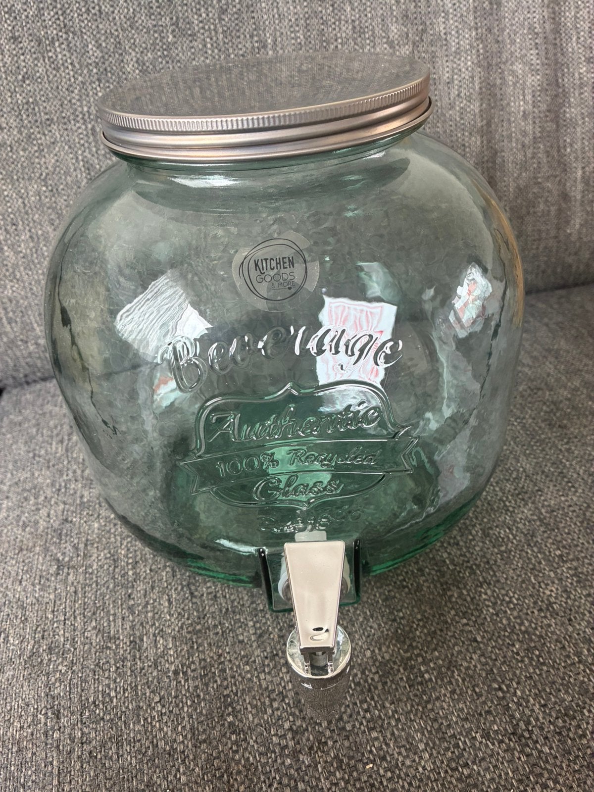 Glazen drankdispenser van 100% gerecycled glas, Glas, Ophalen, Nieuw