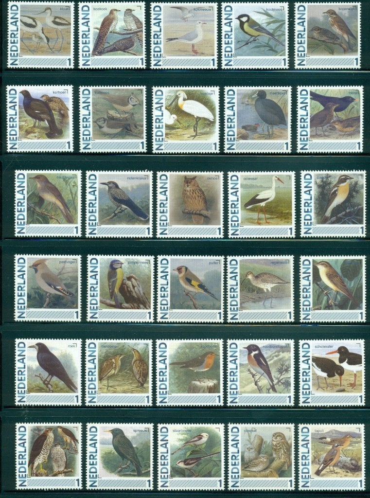 Nederland Complete Serie: Vogels in Nederland (74 stuks), Ophalen of Verzenden, Na 1940, Postfris