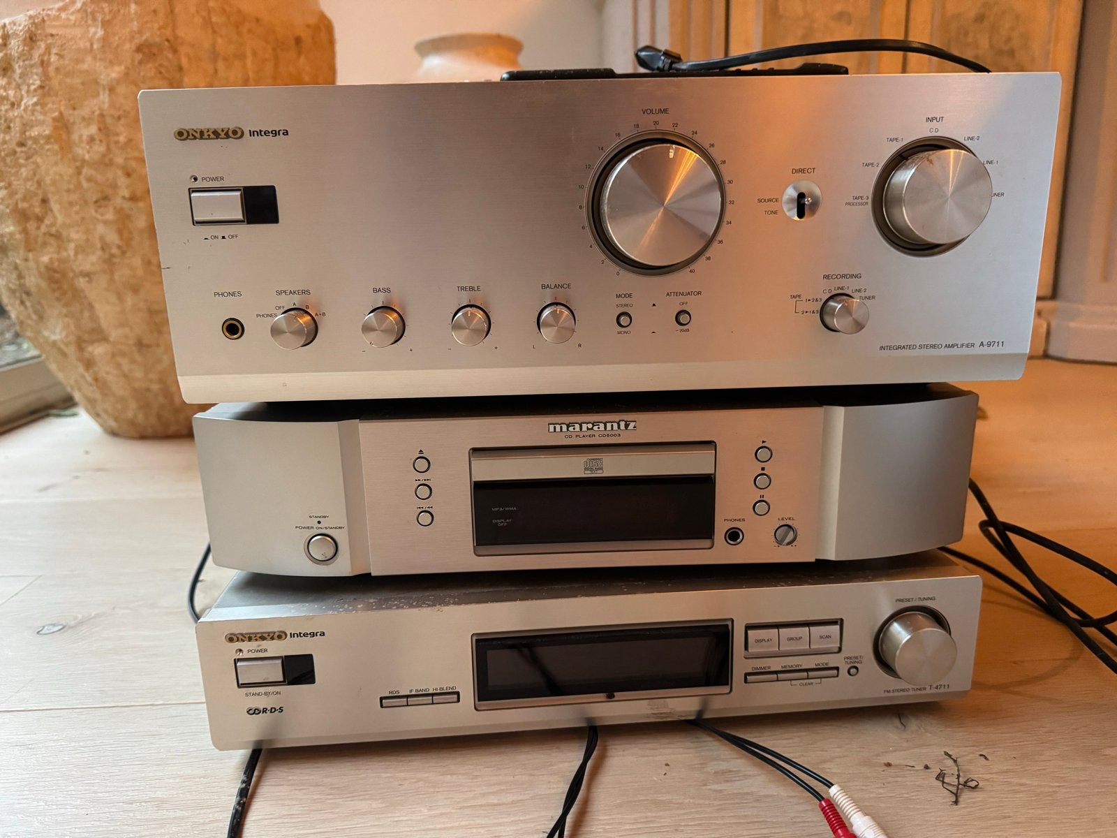 Onkyo Integra A-8711 Versterker met Marantz CD-speler, Ophalen of Verzenden, Gebruikt, Cd-speler, Losse componenten