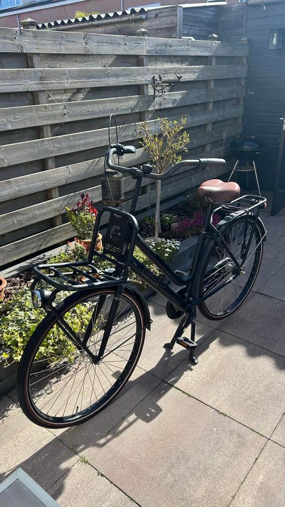 BSP Metropolis Fiets Zwart, Terugtraprem, Gebruikt, Versnellingen, 56 cm of meer