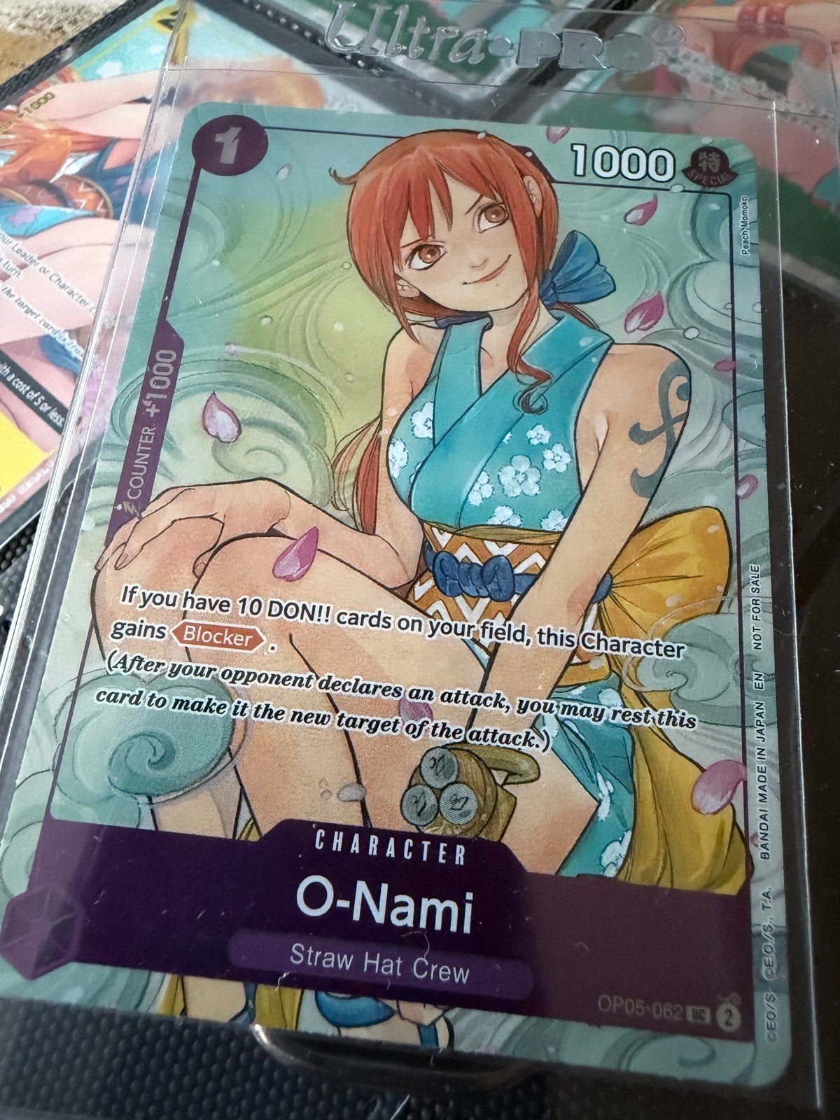 O-Nami OP05-062 Promo Kaart - One Piece Card Game, Ophalen of Verzenden, Zo goed als nieuw, Losse kaart, Foil