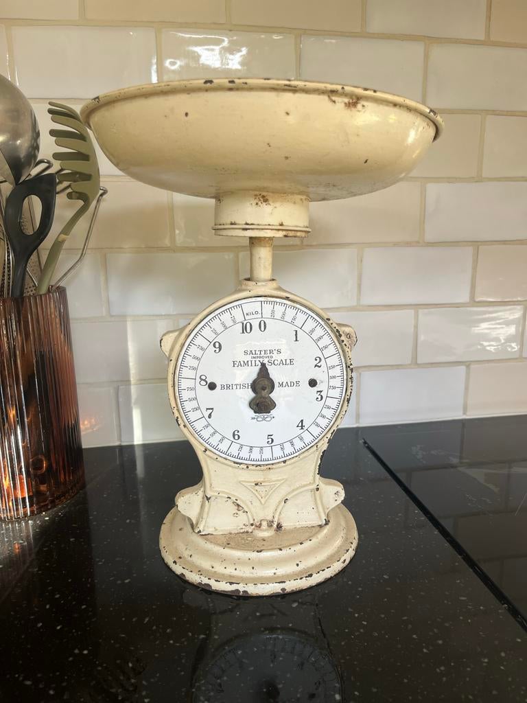 Vintage Salter's Family Scale - Antieke Keukenweegschaal, Antiek en Kunst, Curiosa en Brocante, Ophalen of Verzenden