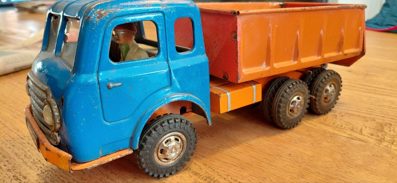 Vintage Franse Vrachtwagen met Opwindmechanisme, Ophalen of Verzenden