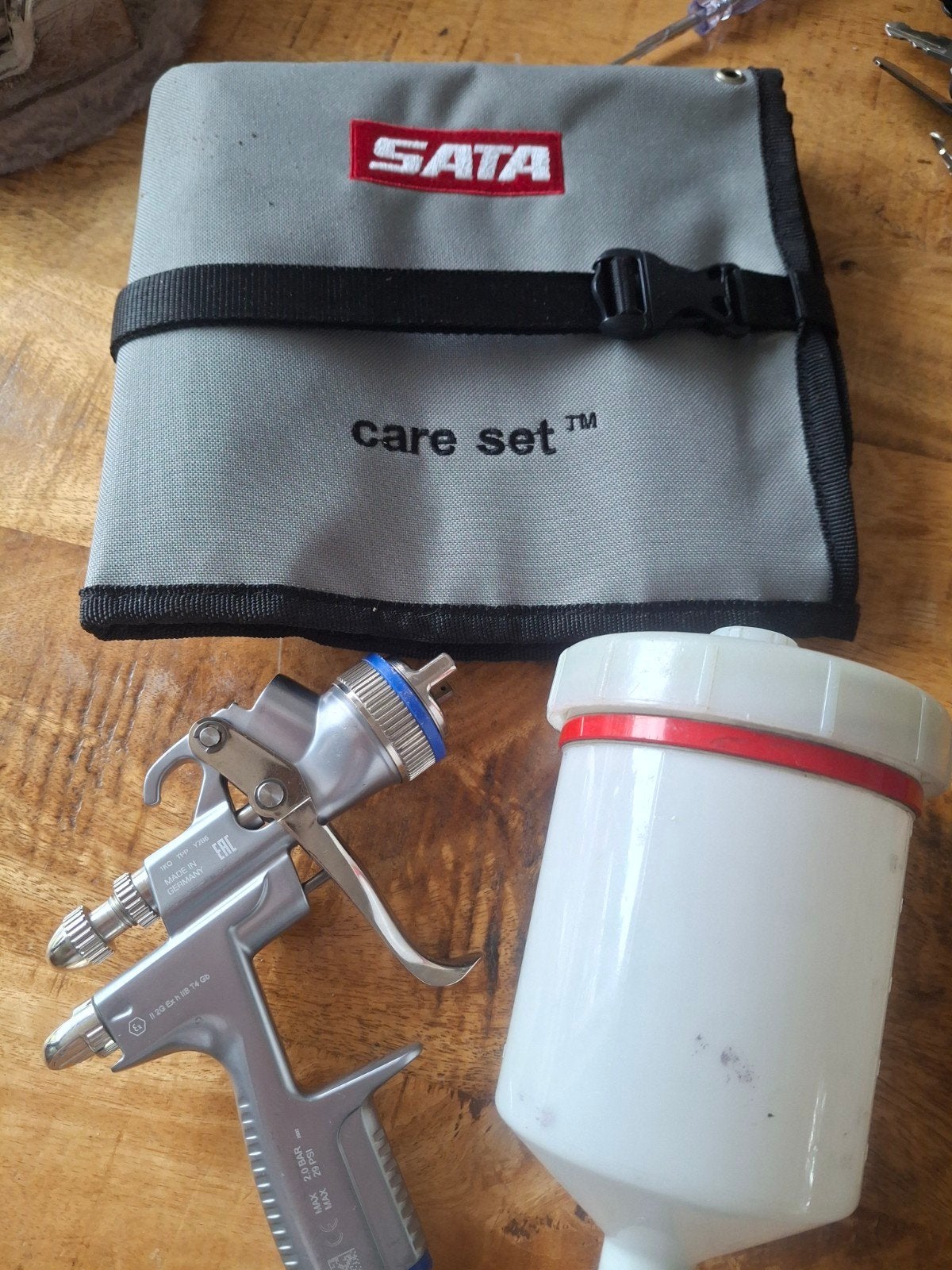 te koop weinig gebruikte  Sata verfspuit, Ophalen of Verzenden, Zo goed als nieuw, Verfspuit of Verfpomp