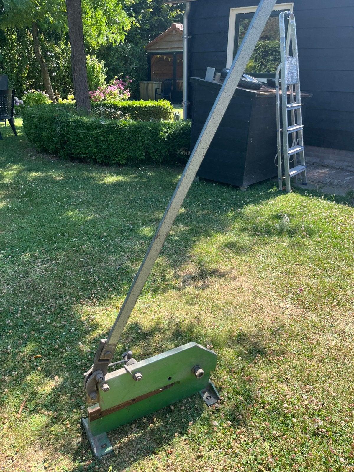 Hefboom plaatschaar, Ophalen, Gebruikt