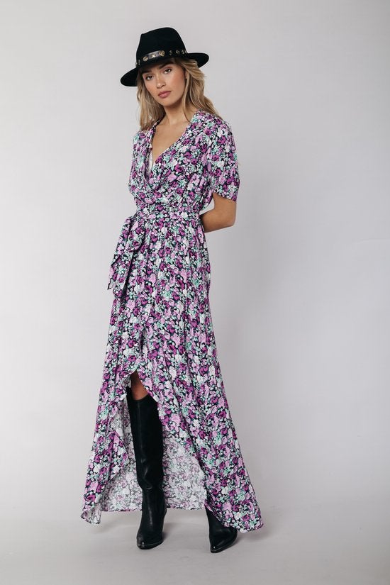 Colorfull rebel maxi flower dress xs, Kleding | Dames, Jurken, Ophalen of Verzenden, Zo goed als nieuw, Maat 34 (XS) of kleiner