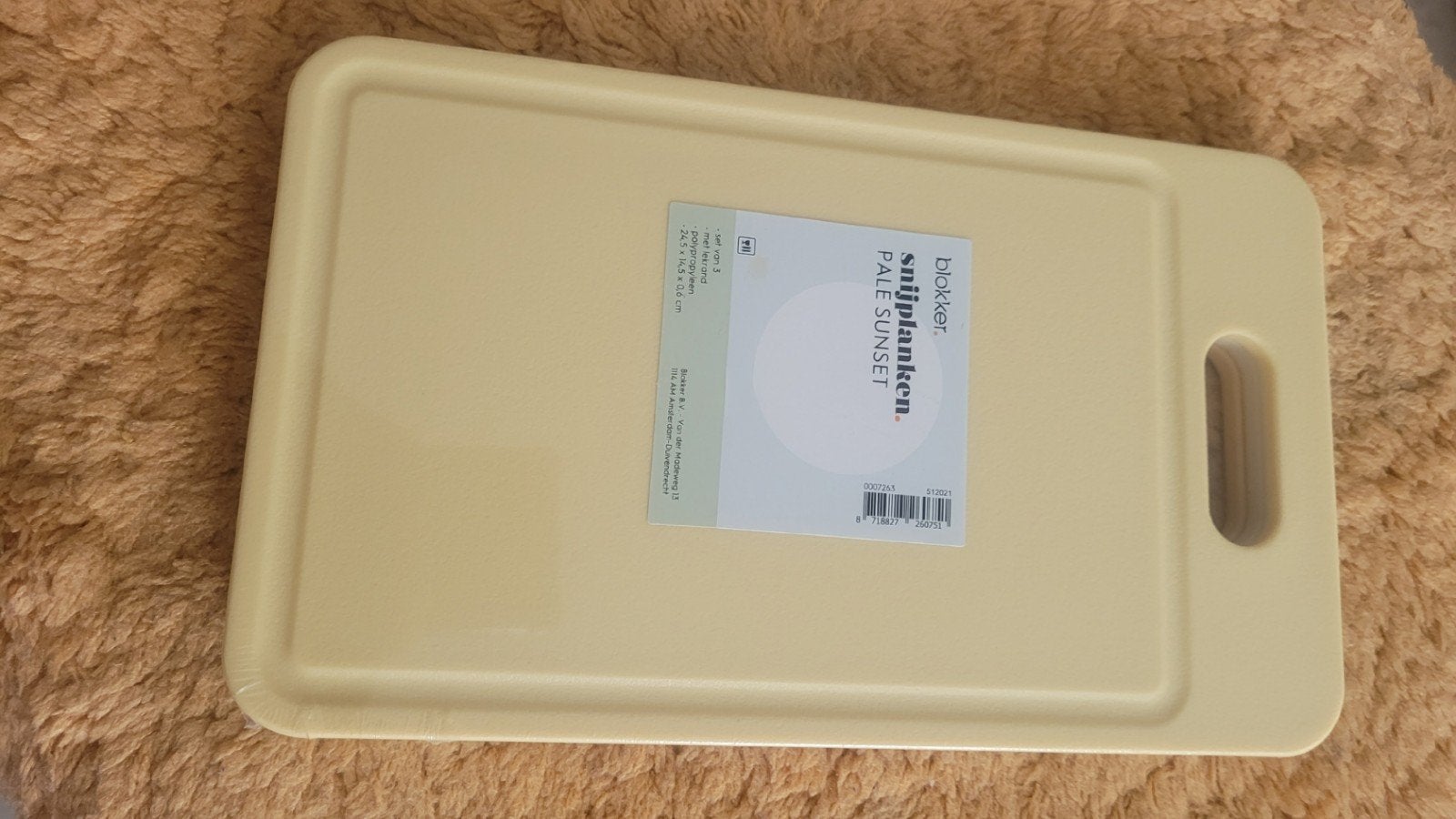 Blokker Snijplank Pale Sunset - Nieuw, Beige, Kunststof, Snij-/serveerplank, Nieuw