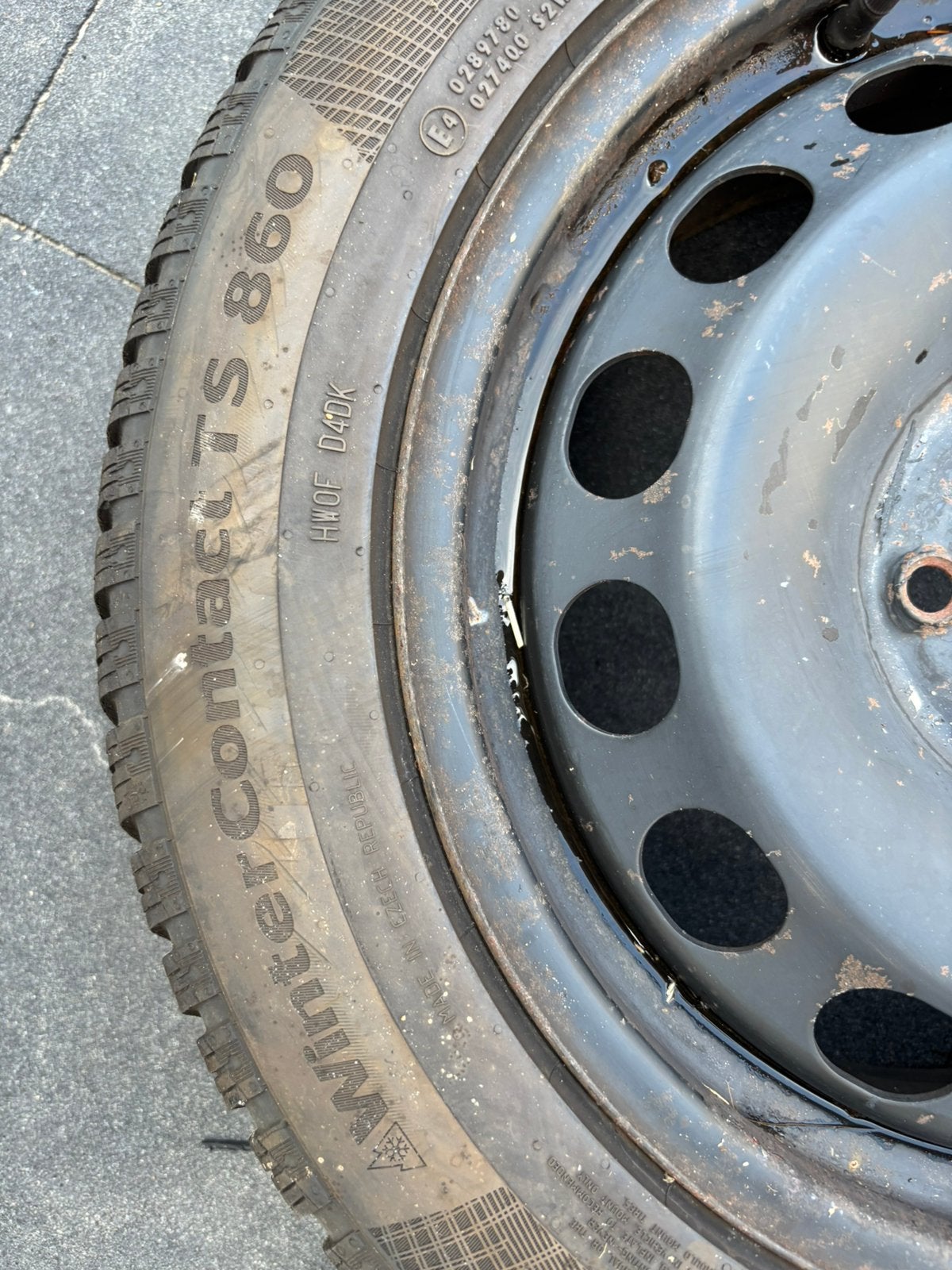 Winterbanden op stalen velg, Ophalen, Gebruikt
