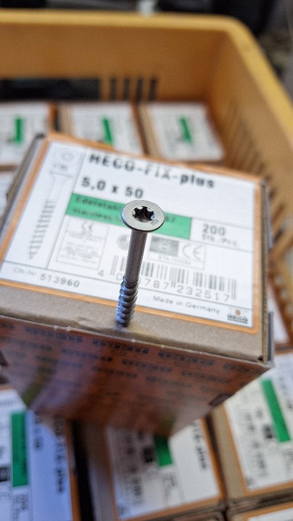 Grote Partij HECO 5,0x50 RVS Schroeven! 5,0 x 50mm, Overige materialen, ., Nieuw, Ophalen of Verzenden