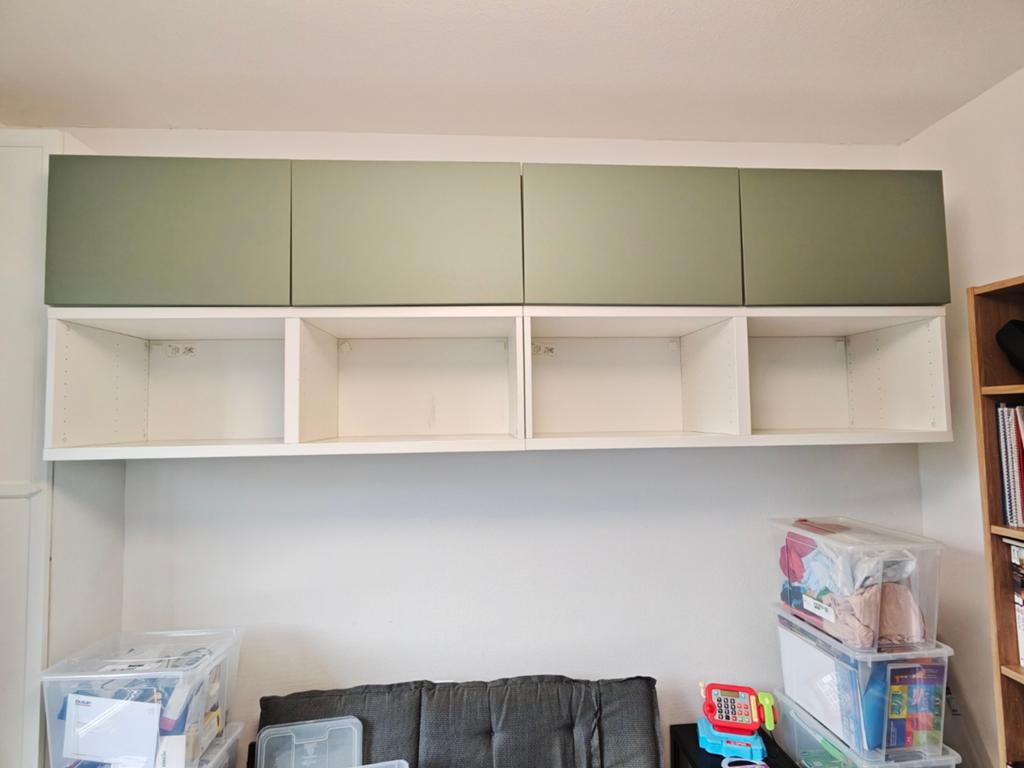 GRATIS 4x witte Ikea kasten met groene deuren, Ophalen, Overige materialen, Modern, Modulair, 150 tot 200 cm