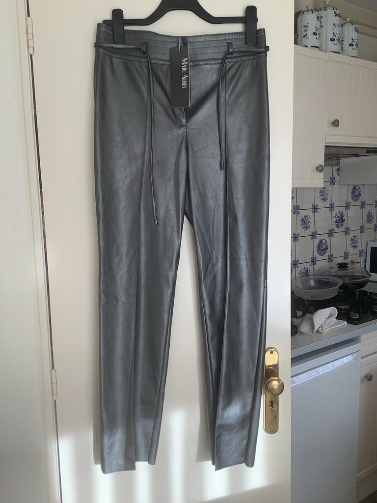Nieuwe Marc Aurel nappa leren broek, blauw,, Kleding | Dames, Ophalen of Verzenden, Nieuw, Maat 38/40 (M), Blauw