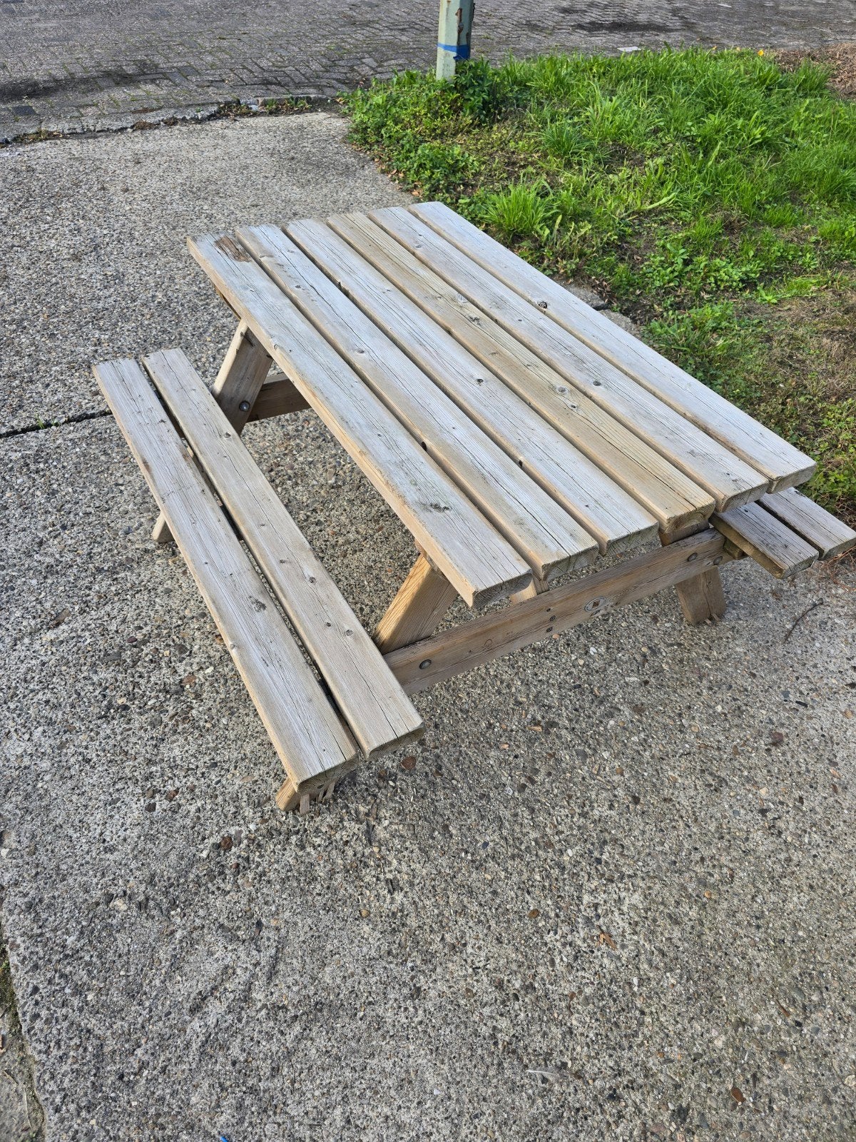 Picknicktafel 118x113, Tuin en Terras, Ophalen of Verzenden, Rechthoekig, Hout