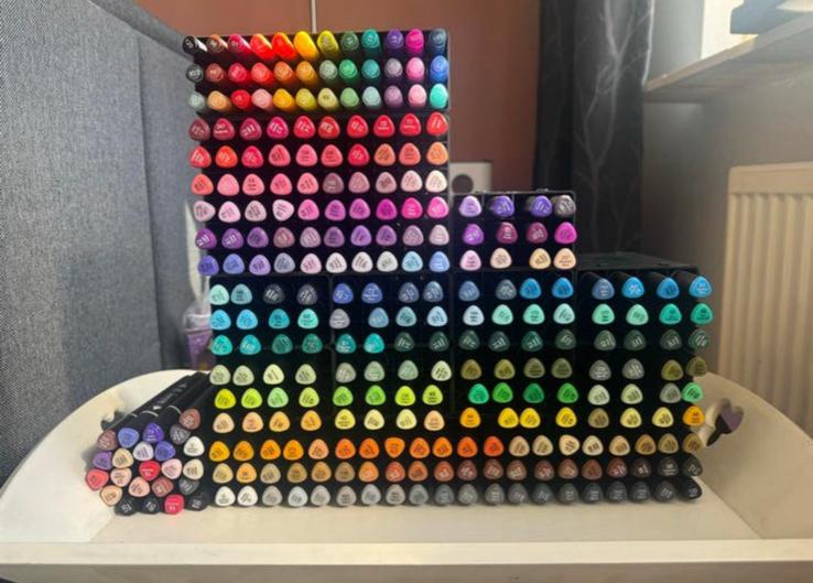 Grote set Decotime markers - 299 stuks, Ophalen, Zo goed als nieuw, Potlood of Stift