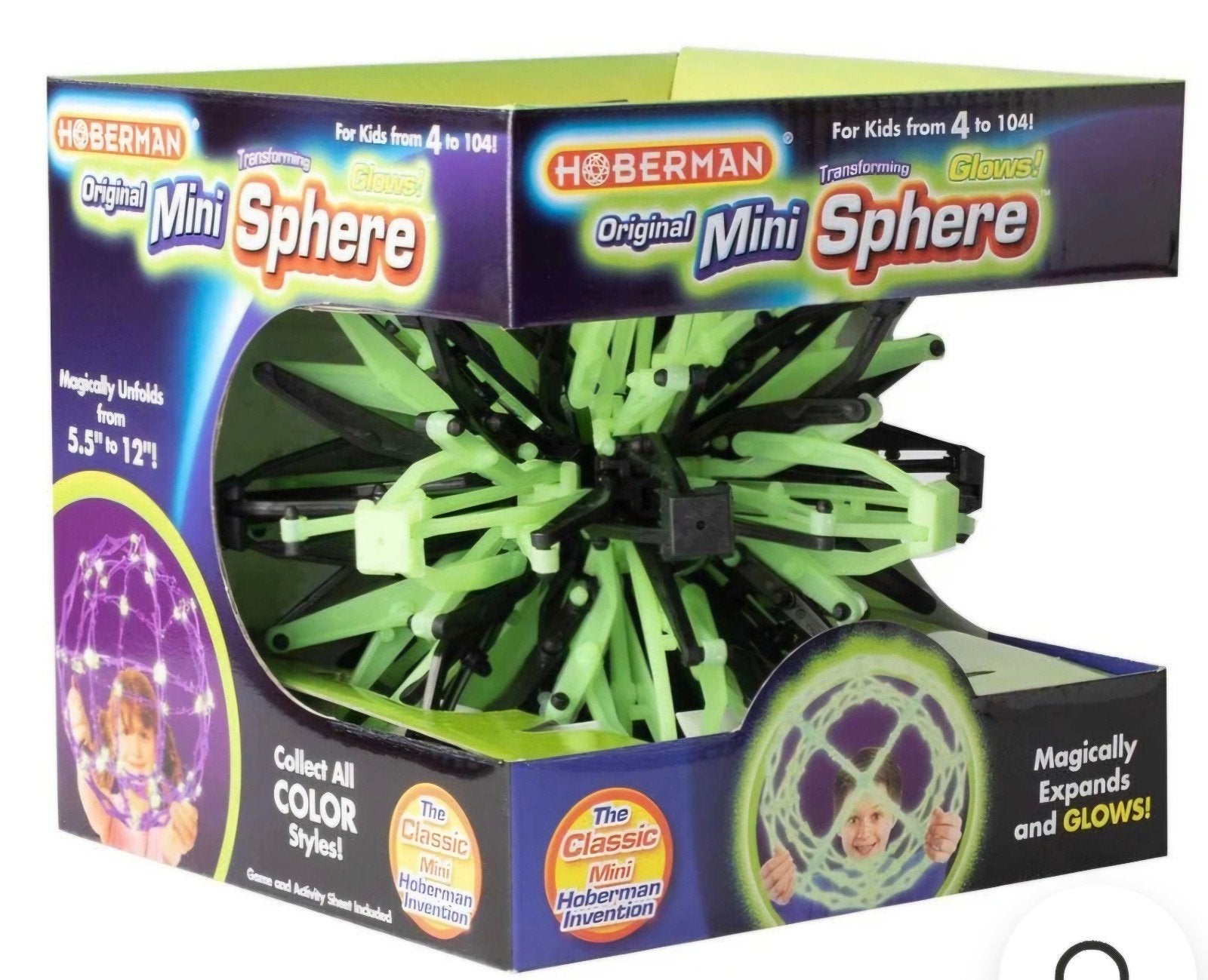 Hoberman Original Mini Sphere - Glow in the Dark, Ophalen of Verzenden, Nieuw, Jongen of Meisje