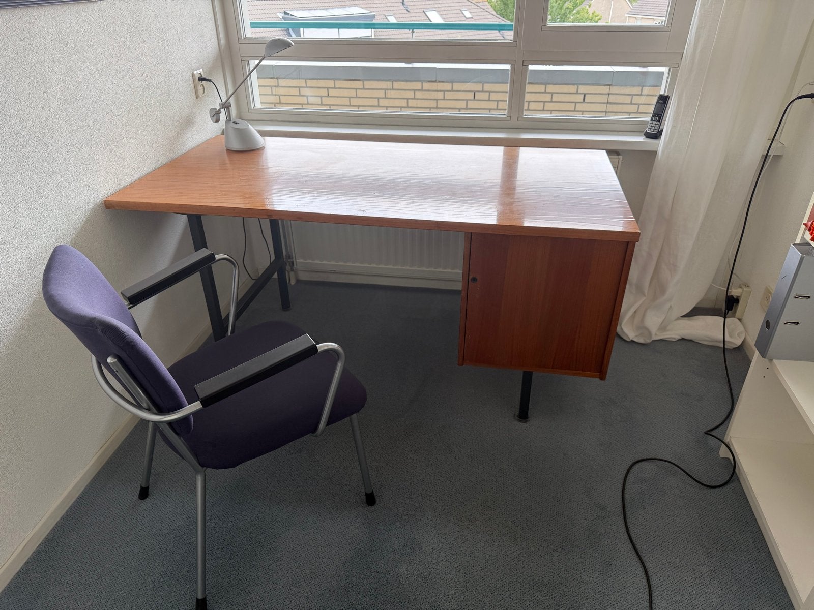 Bureau met bureaustoel, Ophalen, Overige typen, Gebruikt, Bruin