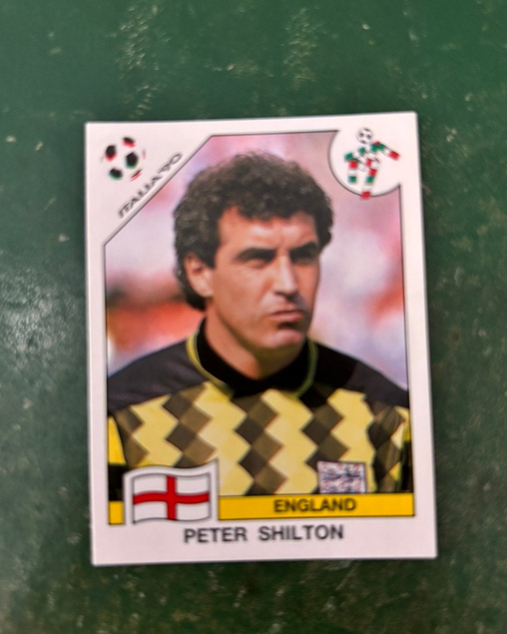 Panini plaatje Peter Shilton Engeland WK 90, Ophalen of Verzenden, Zo goed als nieuw
