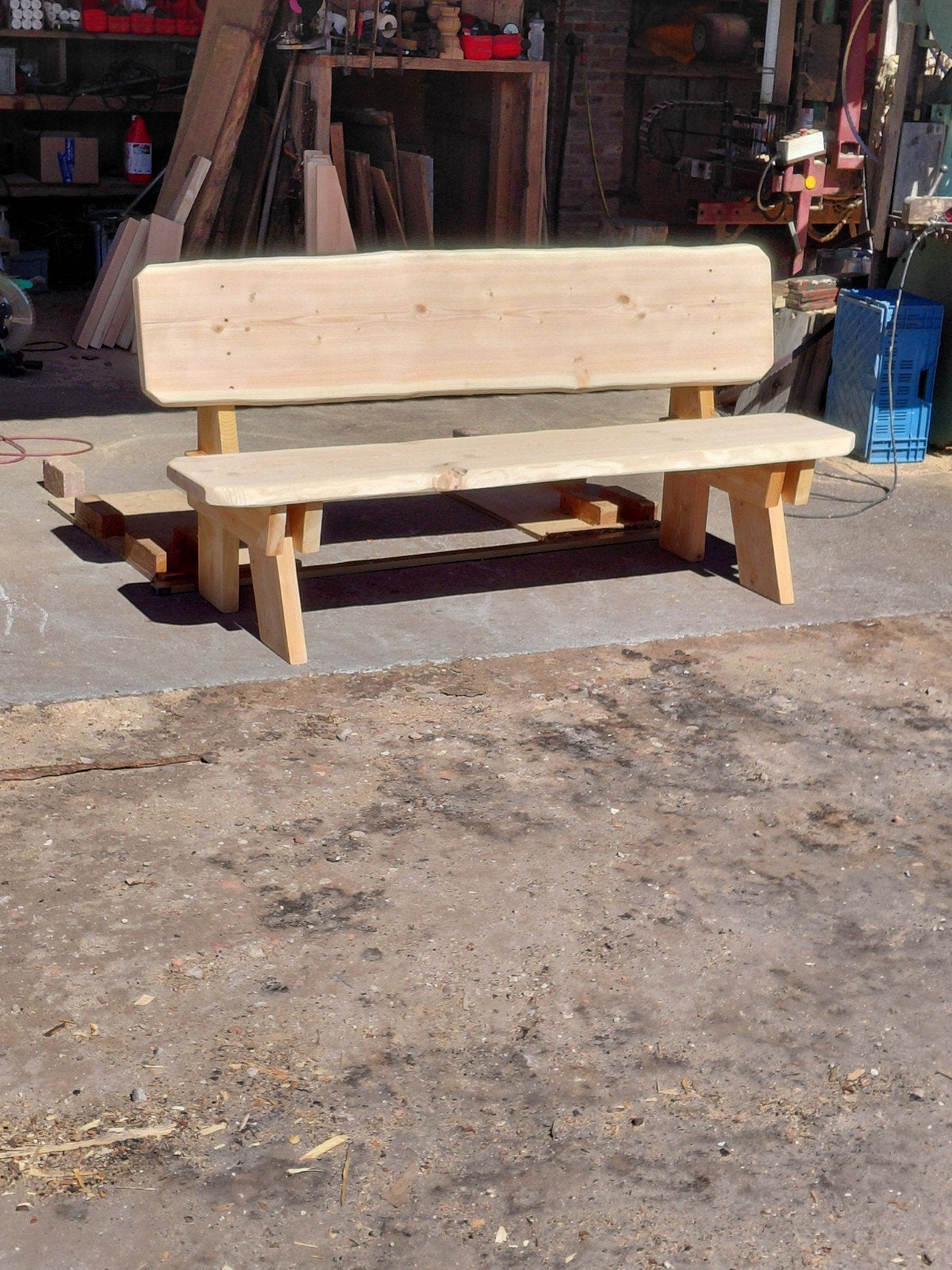 Tuinbank van douglas hout mooi sierlijk en robuust, Ophalen, Nieuw, Hout