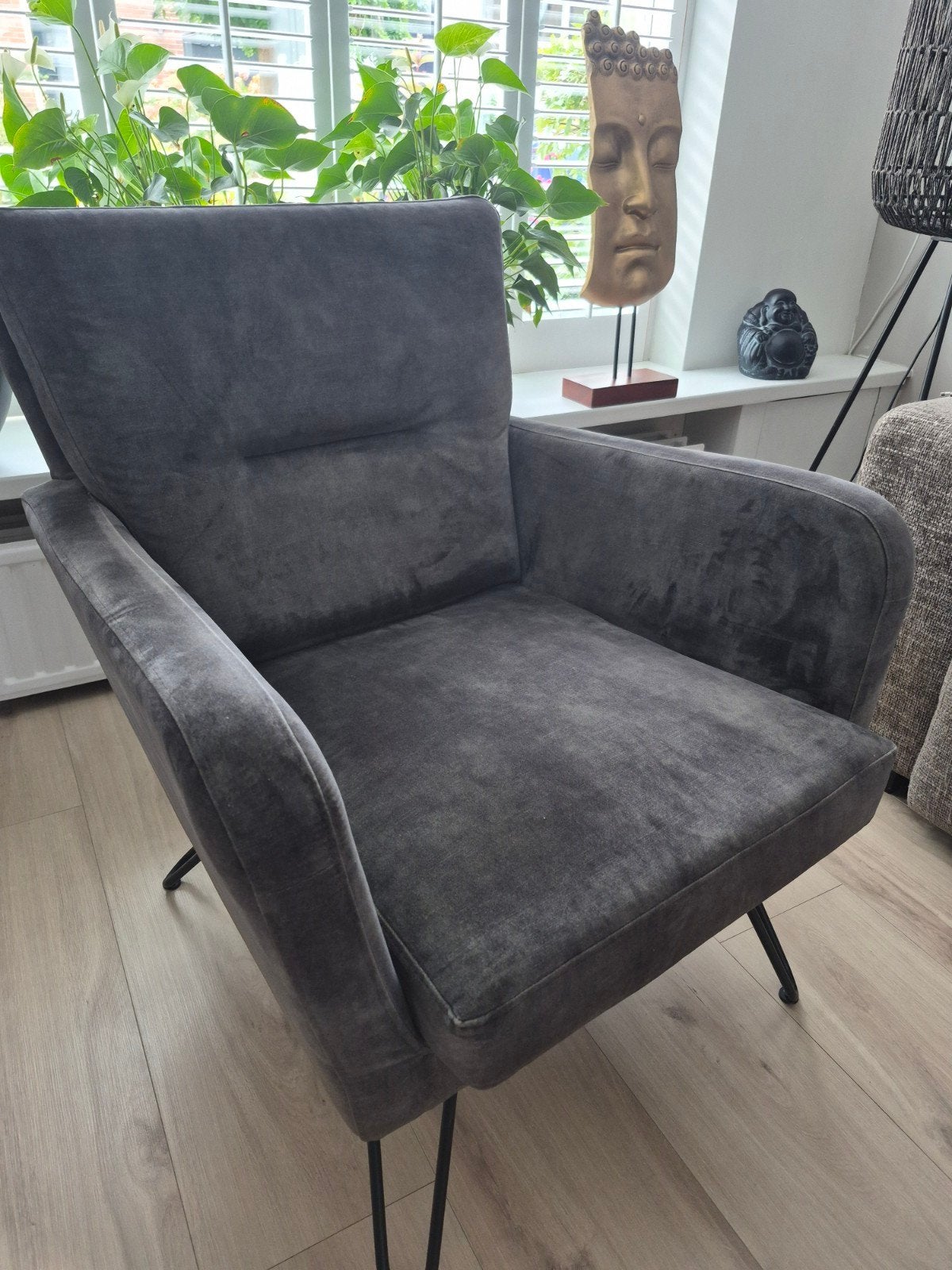 Comfortabele groene fauteuil - Zo goed als nieuw, Ophalen, Modern, Comfortabel, 75 tot 100 cm, Zo goed als nieuw