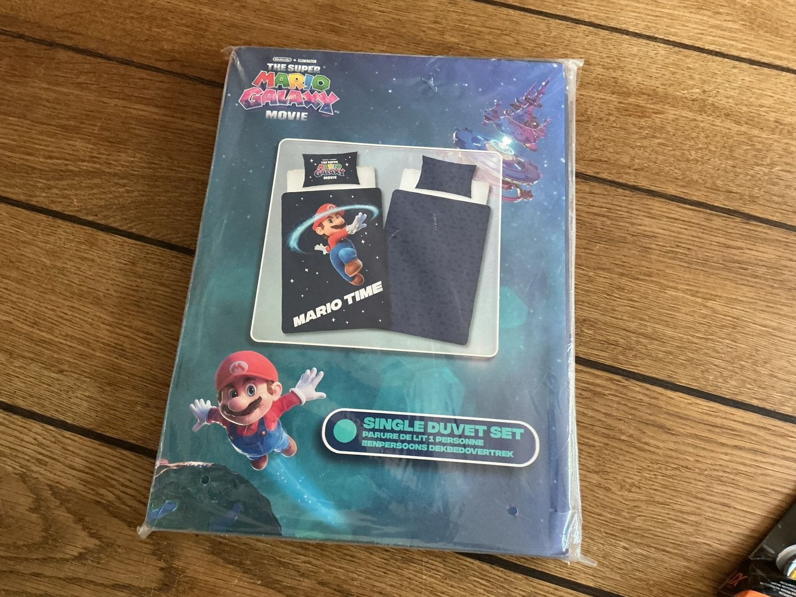 Super Mario Galaxy Dekbedovertrek - Eenpersoons nieuw, Overige merken, Meerkleurig, Nieuw, Ophalen of Verzenden