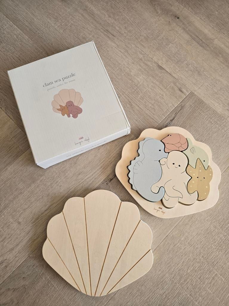 Mooie Konges slojd houten puzzel zeedieren hout, 2 tot 4 jaar, Ophalen of Verzenden, Zo goed als nieuw, Van hout