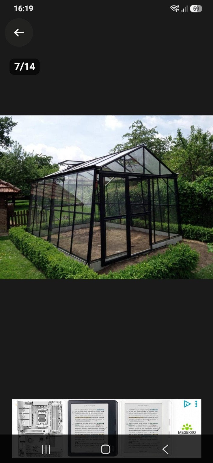 gezocht Ruime Kweekkas, zwart, aluminium, Gebruikt, Kweekkas, Ophalen of Verzenden, Glas