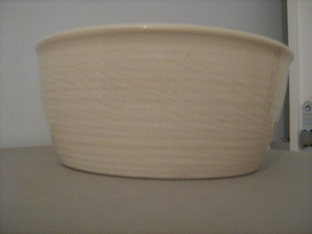 Vintage crèmekleurige kom, craquelé door ouderdom, Ophalen of Verzenden
