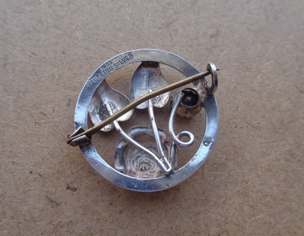 antiek zilveren broche Ward Brothers [571], Verzenden, Zilver, Broche