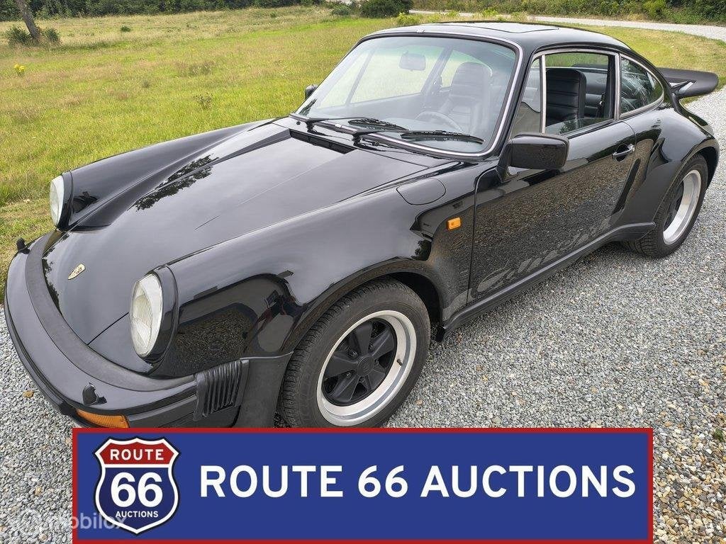 Porsche 930 Turbo | 1977 | Route 66 Auctions, Auto's, Oldtimers, Overige carrosserieën, Zwart, Bedrijf, Porsche