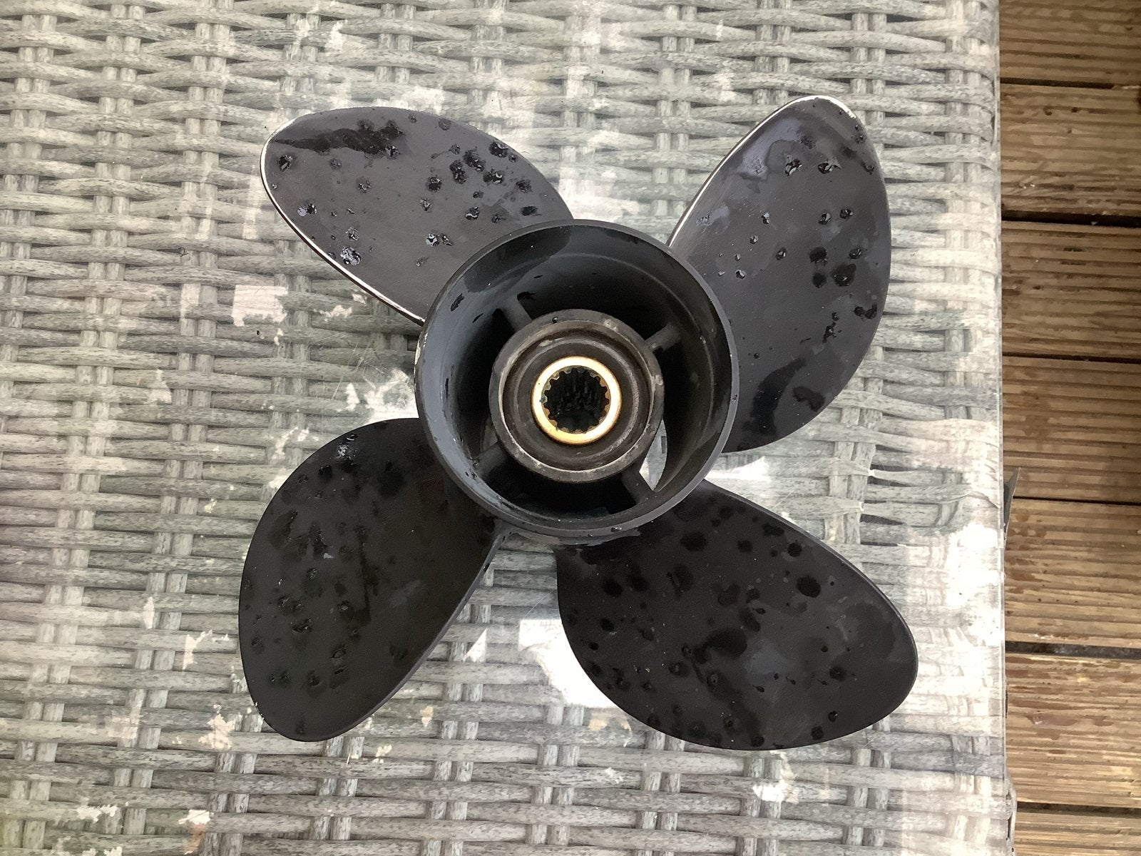 Yamaha Solas 4-blads schroef voor buitenboordmotor, Watersport en Boten, Bootonderdelen, Ophalen of Verzenden, Gebruikt, Motor en Techniek