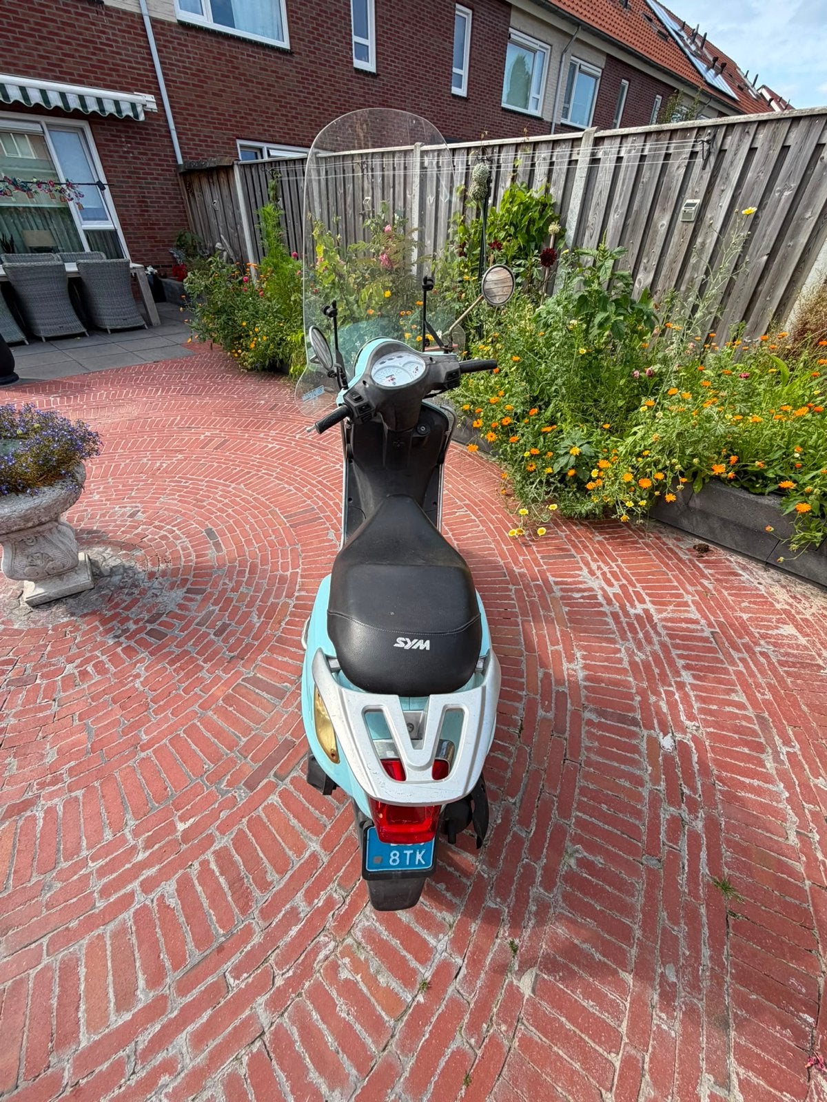 Sym Fiddle 2 scooter - Lichtblauw, Ophalen, Gebruikt, Benzine, Fiddle