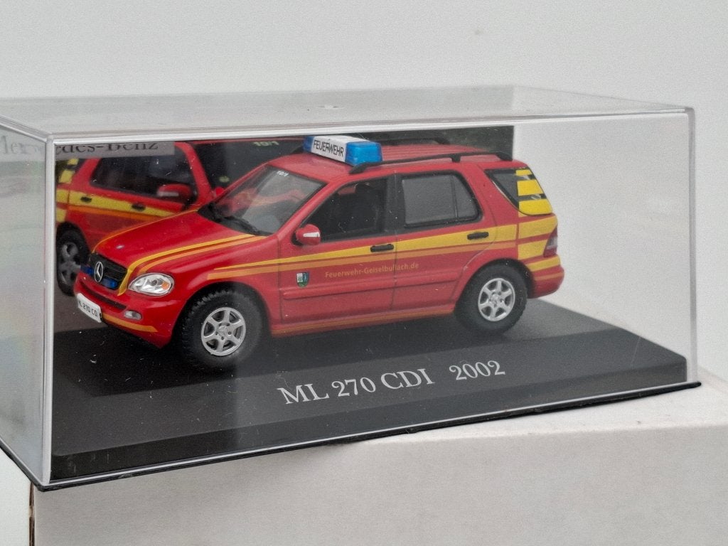 Mercedes Benz ML270 (2002) brandweer - 1/43, Hobby en Vrije tijd, Verzenden, Zo goed als nieuw, Auto, Overige merken