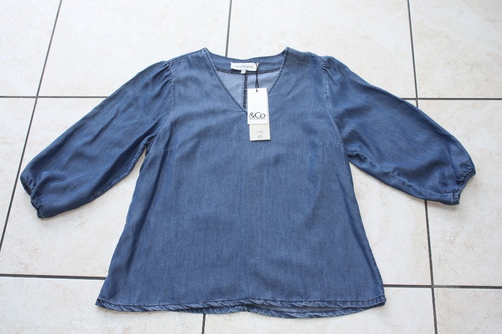&Co Woman Light Denim spijkerblouse maat M, Maat 38/40 (M), &Co Woman, Zo goed als nieuw, Verzenden