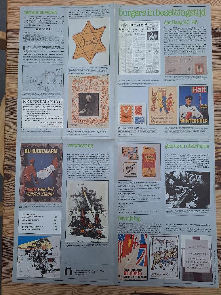 Poster Burgers in bezettingstijd, Boeken, Tweede Wereldoorlog, Ophalen of Verzenden, Zo goed als nieuw, Algemeen