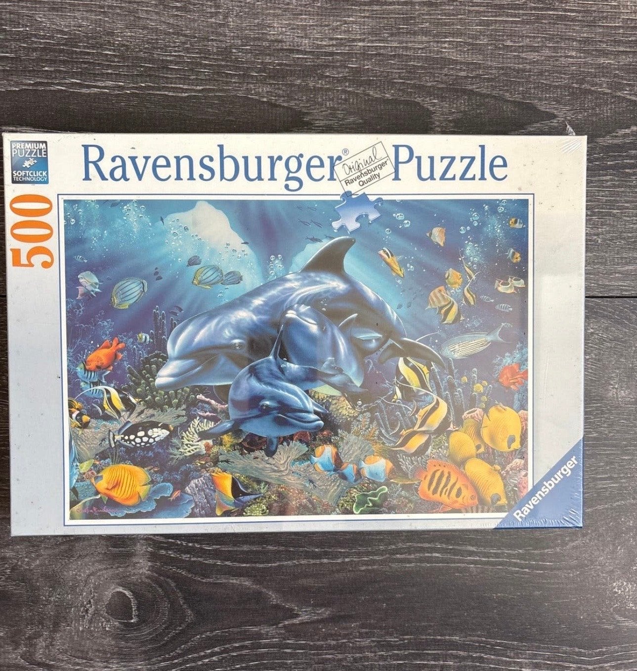 Ravensburger Puzzel Dolfijnen 500 stukjes, Ophalen of Verzenden, Minder dan 500 stukjes, Nieuw, Legpuzzel