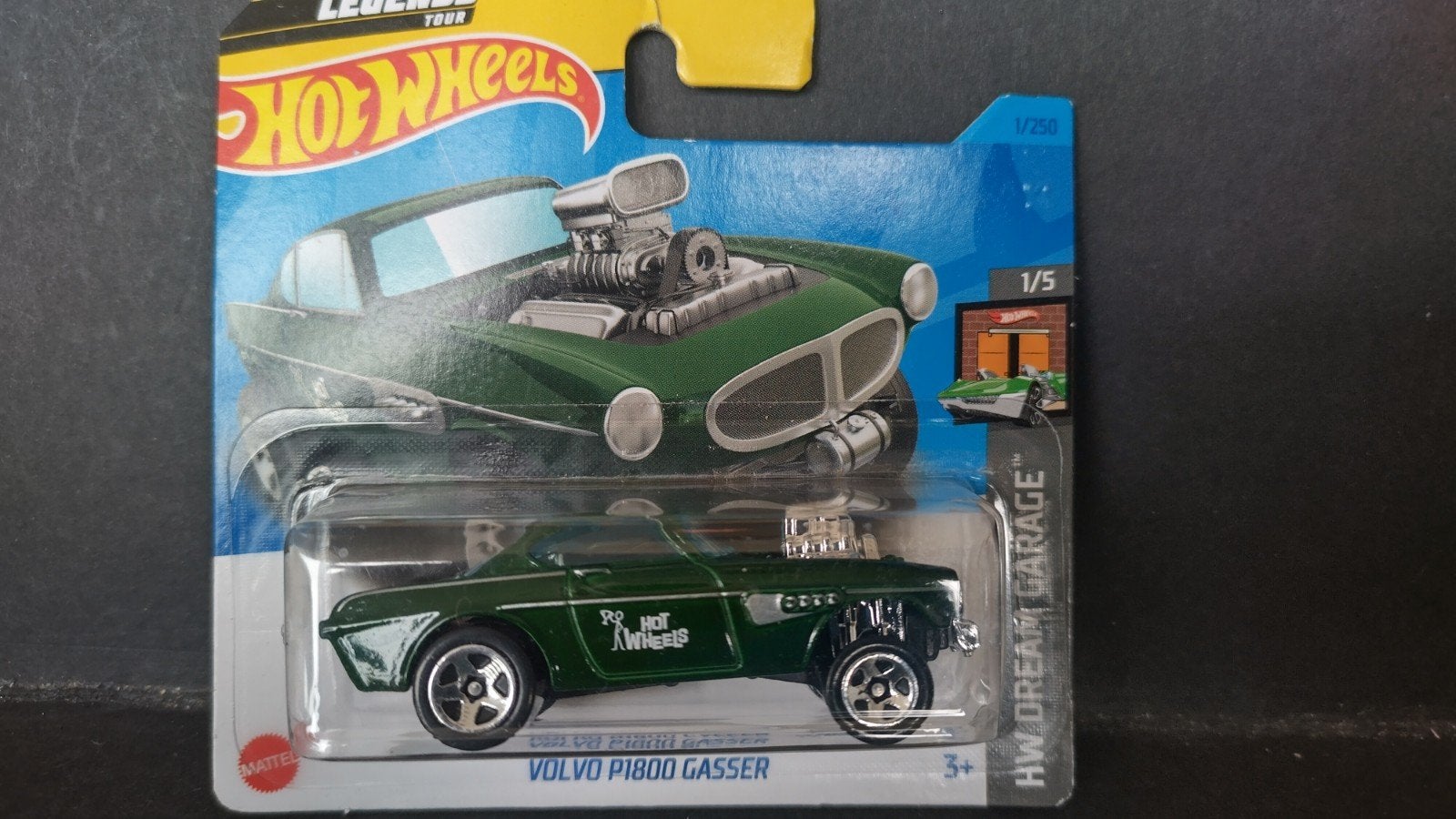 Volvo p1800 Gasser Green 1:64 3inch Hotwheels Pol, Auto, Verzenden, 1186Mj 1 NL, Nieuw