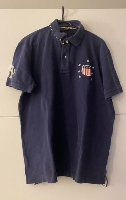 Tommy Hilfiger blauwe polo, Blauw, Tommy Hilfiger, Maat 56/58 (XL), Ophalen of Verzenden