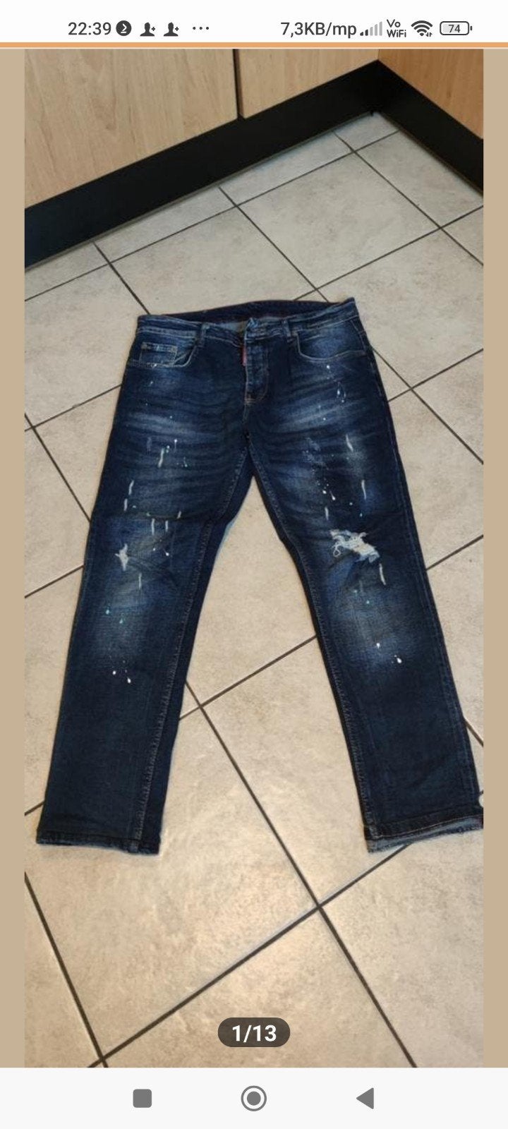 DSQUARED2 MODERN SPIJKERBROEK MAAT 50, Ophalen of Verzenden, Zo goed als nieuw, Blauw, W33 - W34 (confectie 48/50)