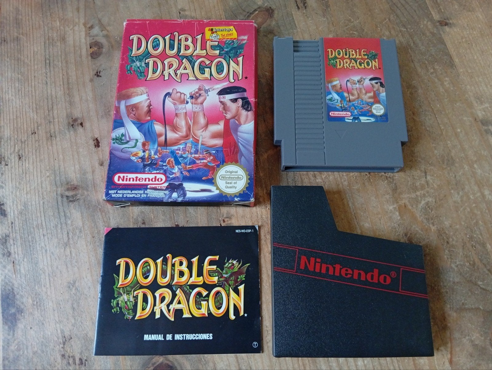 Double Dragon (1) Nintendo Nes Compleet in nette staat, Avontuur en Actie, 2 spelers, Ophalen of Verzenden, Zo goed als nieuw