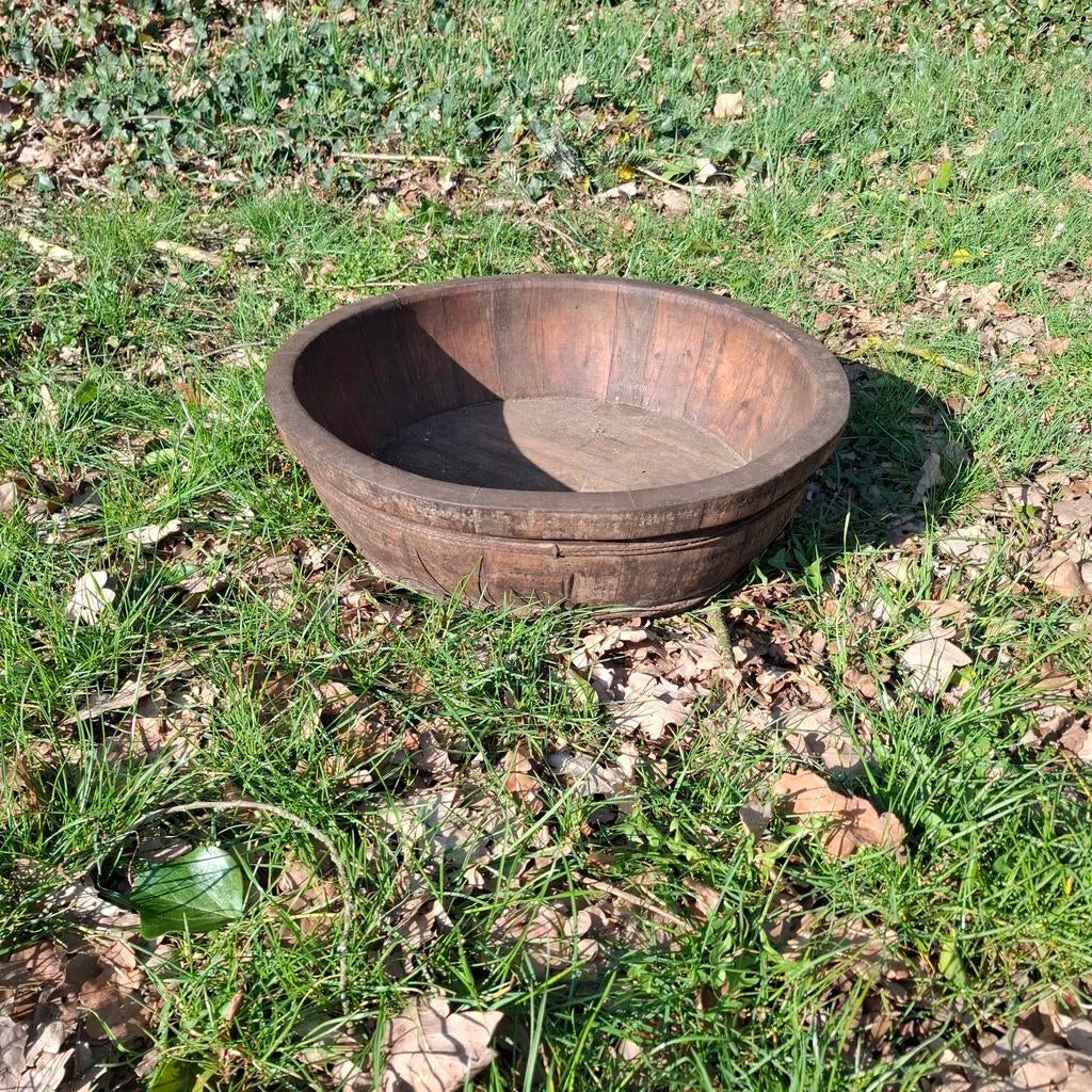 Grote houten olijfbak, Ophalen of Verzenden