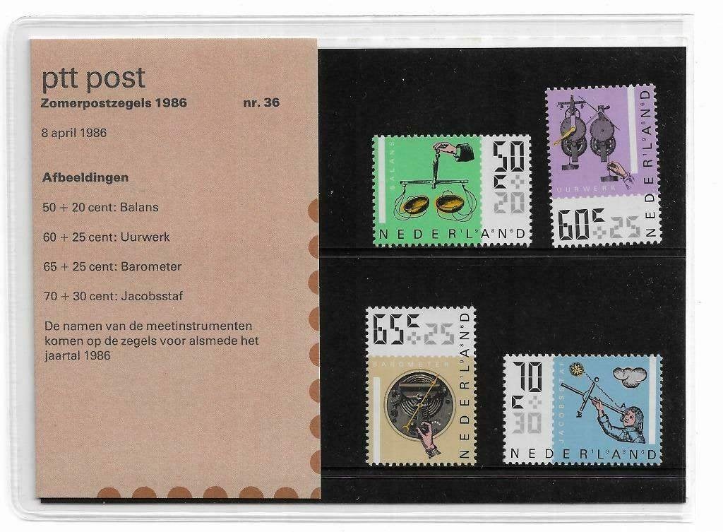Postzegelmapje 36 - Zomerpostzegels 1986, Verzenden, Na 1940, Postfris
