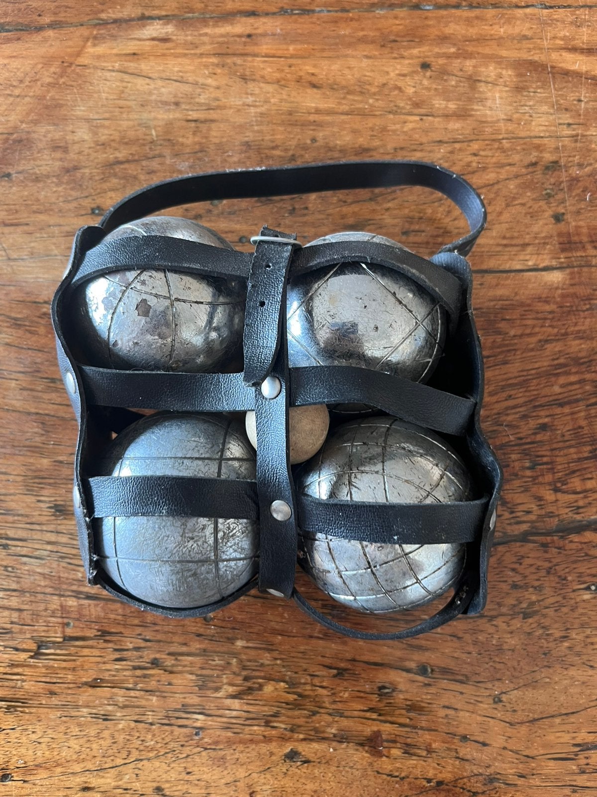 Antiek/vintage jeu de boules spel, Ophalen
