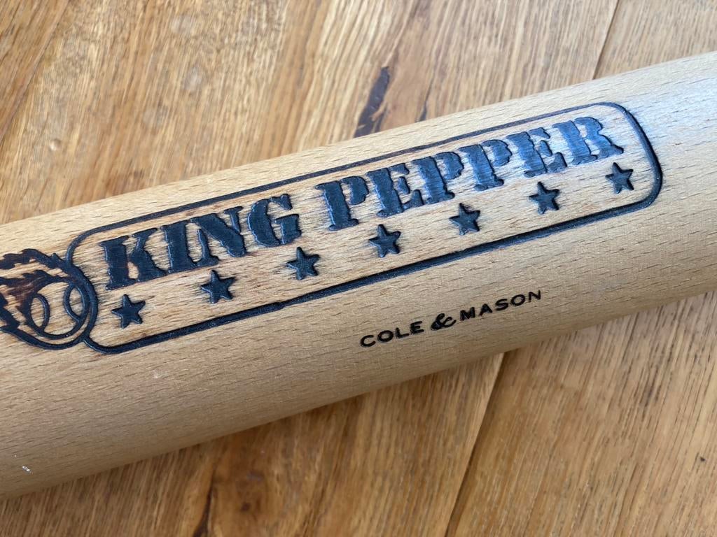 Cole & Mason King Pepper Pepermolen - Honkbalbat, Overige typen, Hout, Ophalen of Verzenden, Zo goed als nieuw