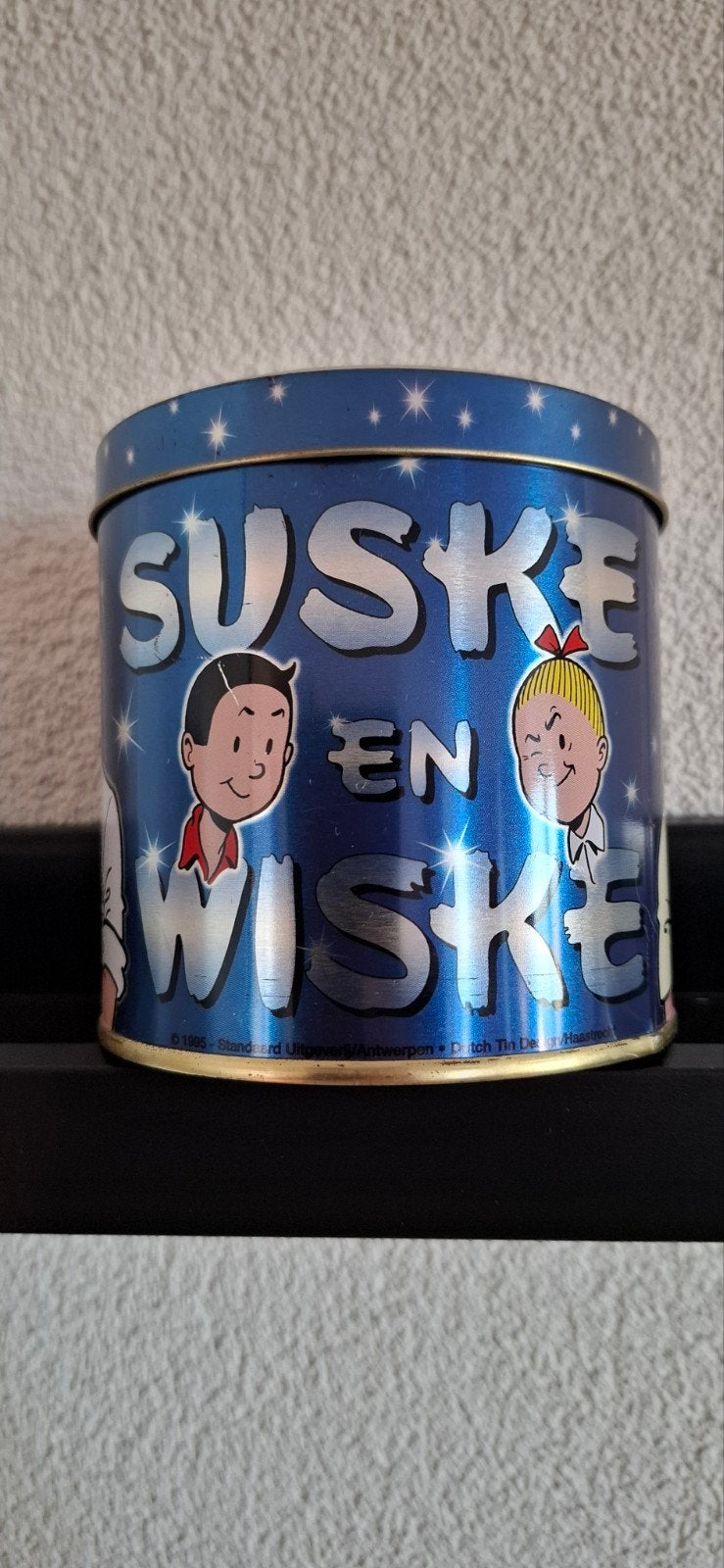 Suske en Wiske koekblik (stroopwafels), Verzamelen, Ophalen of Verzenden, Gebruikt, Koek(jes), Overige merken