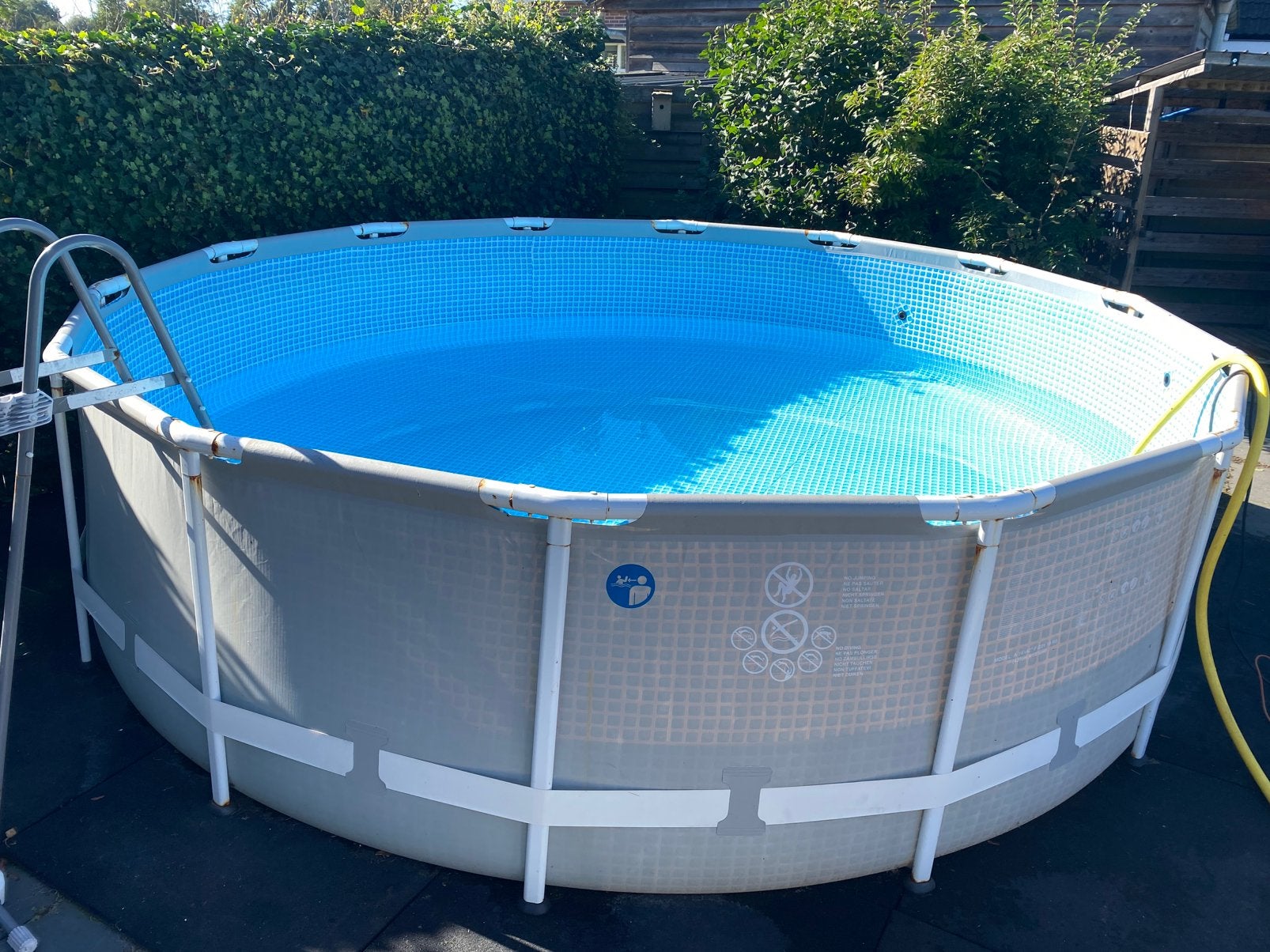 Intex zwembad liner + buizen frame diameter 4 meter 27 cm, Tuin en Terras, Ophalen, Gebruikt, 80 tot 120 cm, Rond
