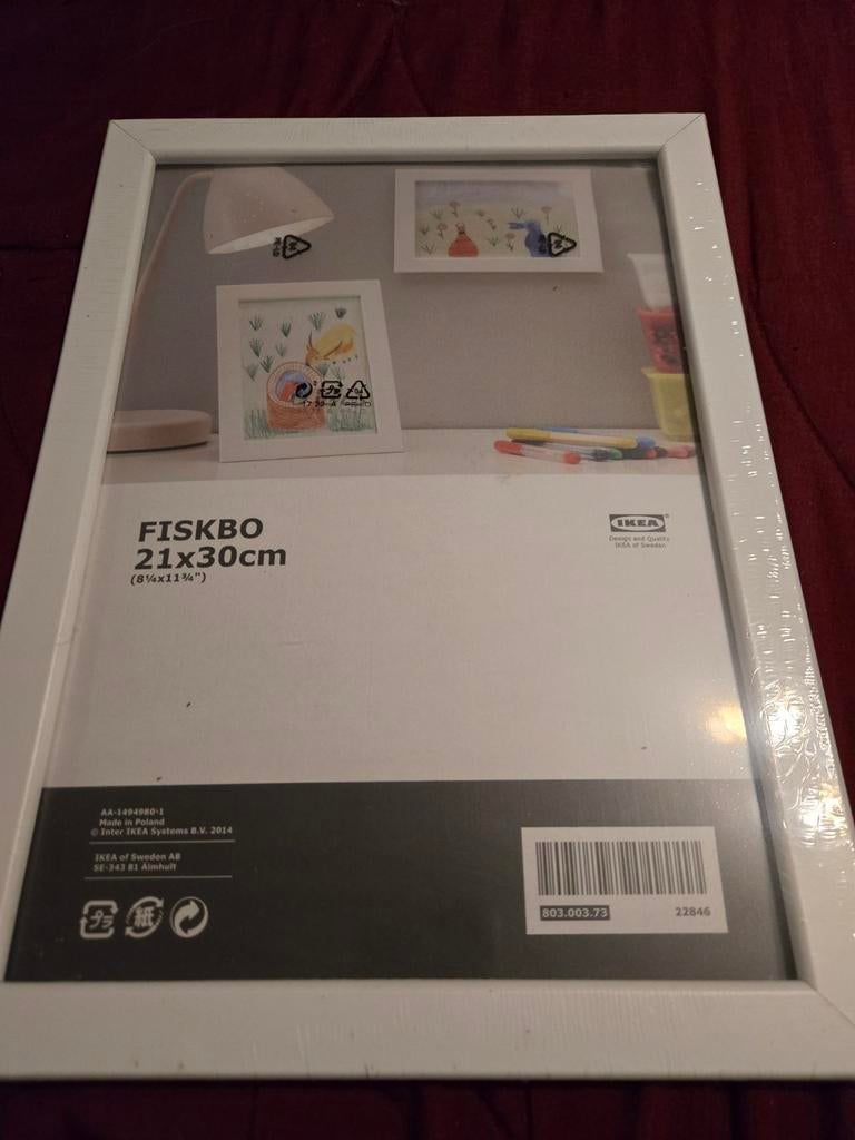 IKEA FISKBO Fotolijst Wit 21x30 cm - Nieuw in verpakking, Ophalen of Verzenden, Nieuw, Kunststof